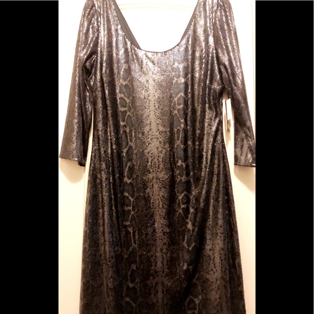 NWT Guess Body Con Snake 🐍 Print Sequin Dress
